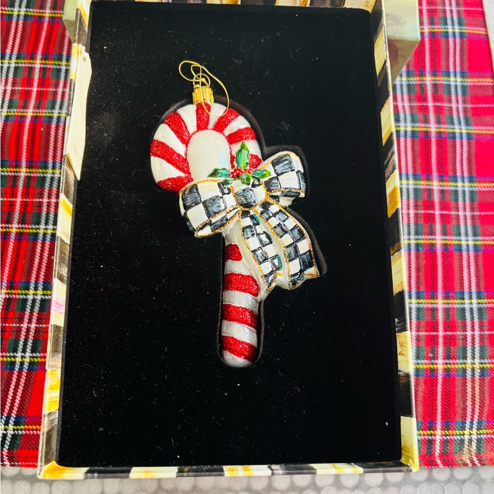 MacKenzie-Childs NWT designer Candy Cane Ornament.